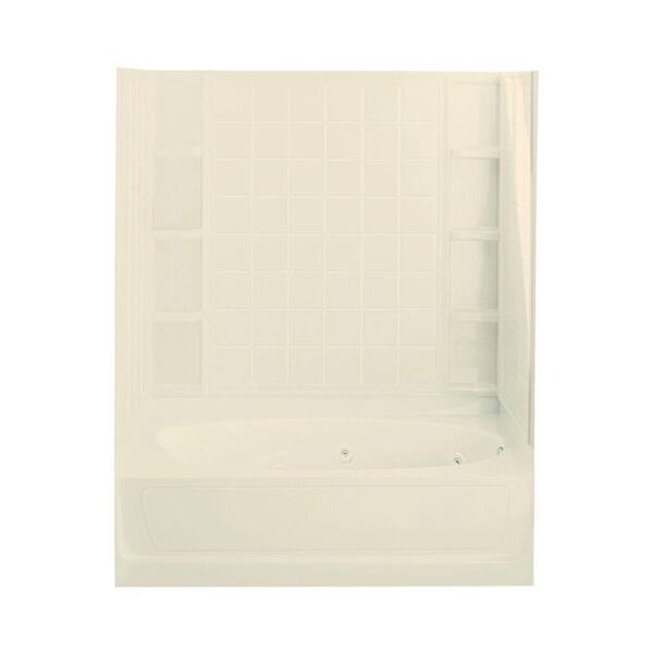 STERLING Ensemble 42 in. x 60 in. x 72 in. Whirlpool Bath and Shower Kit with Right-Hand Drain in Almond
