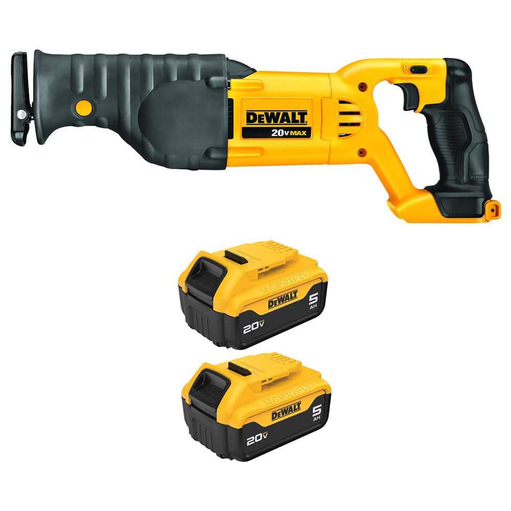 20-Volt MAX Lithium-Ion Cordless Reciprocating Saw with (2) 20-Volt MAX 5. 0Ah Battery Packs price history on PriceWatchPro