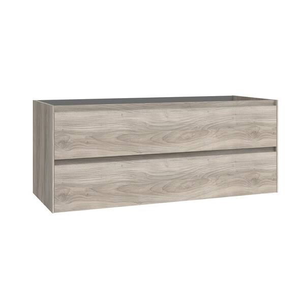 WS Bath Collections Perla 46.8 in. Bath Vanity Cabinet without Top in Grey Pine Assembled