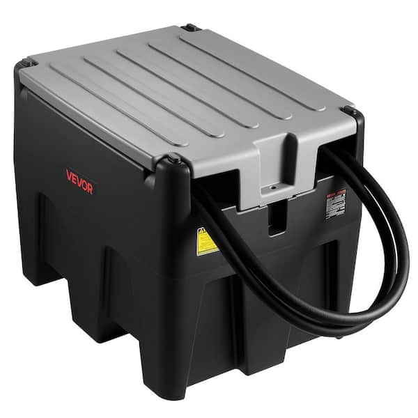 Portable Diesel Tank, 58 Gal. Capacity and 10 GPM Flow Rate, Fuel Tank with 12V Electric Transfer Pump and 13.1 ft. Hose