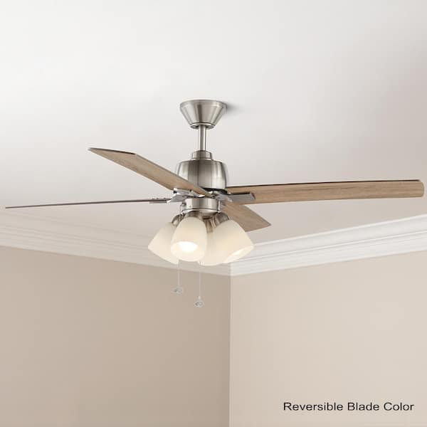 Hampton Bay Malone 54 In Led Brushed Nickel Ceiling Fan With Light Kit 59254 The Home Depot - Home Depot Ceiling Fans With Light Fixture Hampton Bay Malone 54 In Led Brushed Nickel Ceiling Fan With Light Kit 59254 The Home Depot - Home Depot Ceiling Fans With Light Fixture