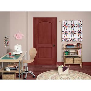 24 in. x 80 in. Caiman 2 Panel Right-Hand Hollow Core Amaretto Stain Molded Composite Single Prehung Interior Door