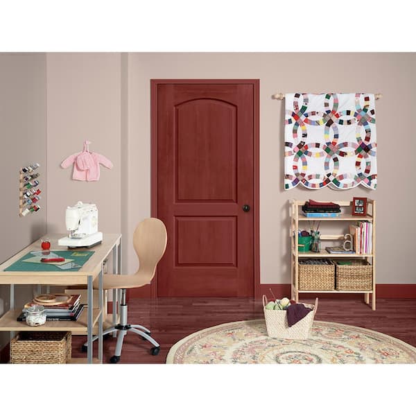 32 in. x 80 in. Caiman 2 Panel No Bore Hollow Core Amaretto Stain Molded Composite Interior Door Slab
