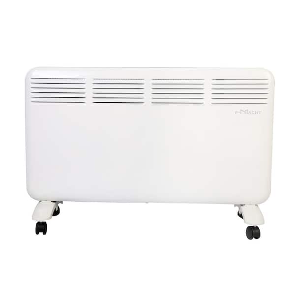 Edendirect Electric Space Heater Freestanding Large Room 1500-Watt Convection Heater with Adjustable LED Digital Thermostat, White