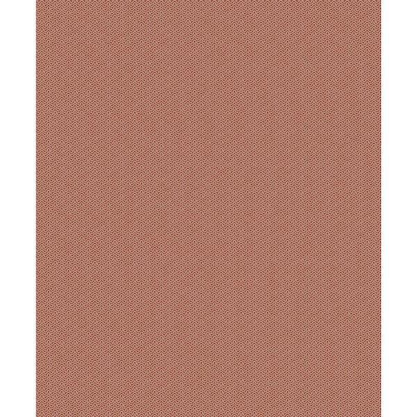 Seabrook Designs Terra Cotta Spiro Geometric Paper Non-Woven Unpasted Wallpaper Roll (covers 56 sq. ft.)