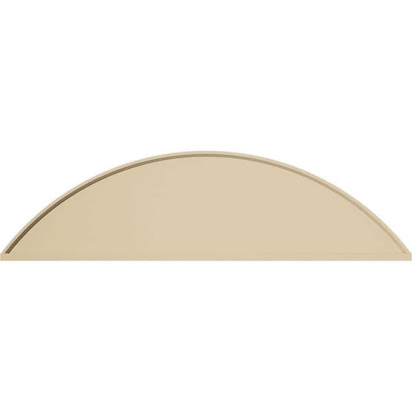 58 in. W x 15-1/2 in. H x 2 in. P Segment Arch Smooth Signature Urethane Pediment, Primed Tan