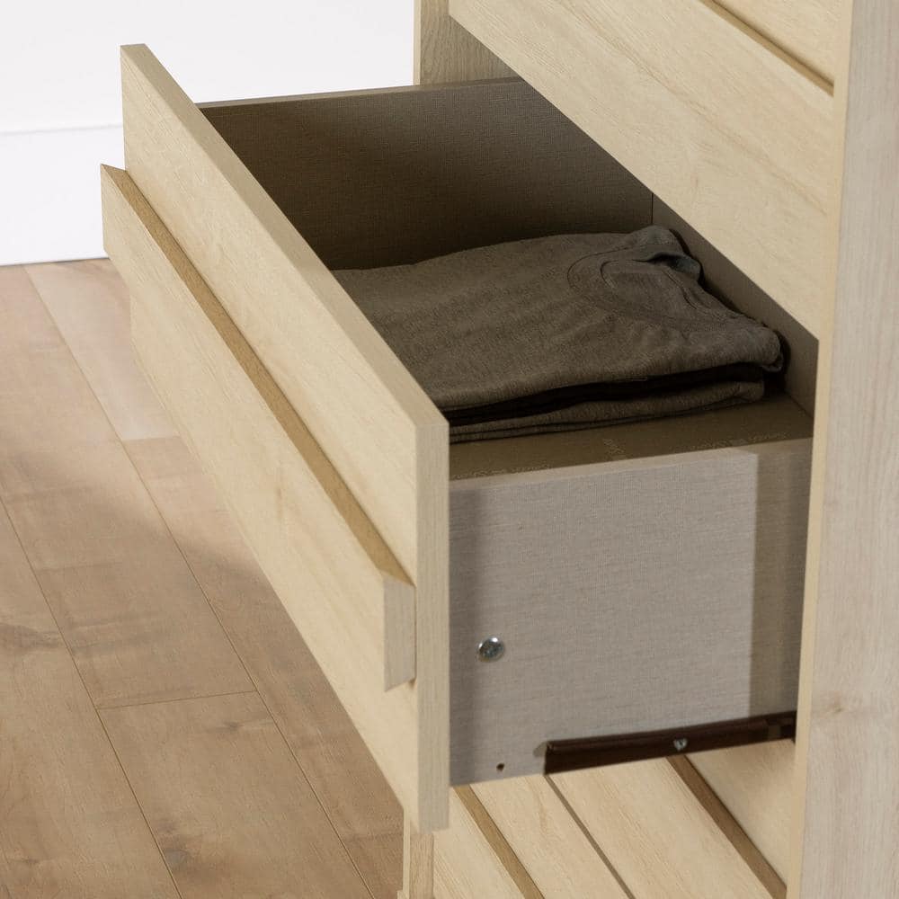 Bleached Oak Contemporary 4-Drawer Nursery Chest