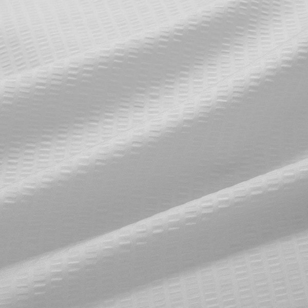 Bath Bliss Microfiber Soft Touch Dash Design Shower Curtain Liner - White
