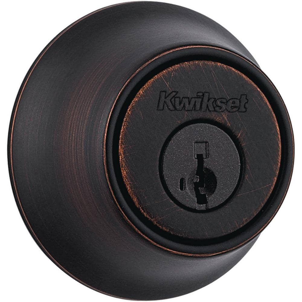 Kwikset 660 Venetian Bronze Single Cylinder Deadbolt featuring SmartKey Security and Microban Technology