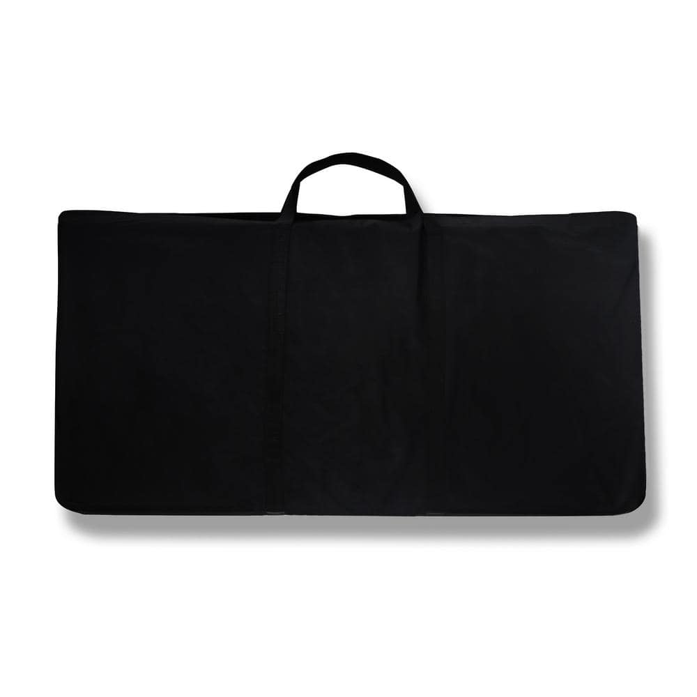 Portable Black Aluminum Outdoor Patio Bar Table with Skirt