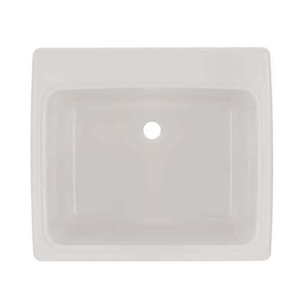 Swan 25 in. x 22 in. x 13.6 in. Solid Surface Undermount Utility Sink in White