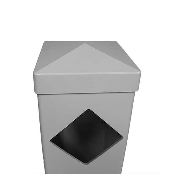 Diamond 5 in. x 5 in. x 6 ft. White Vinyl Fence Line Post