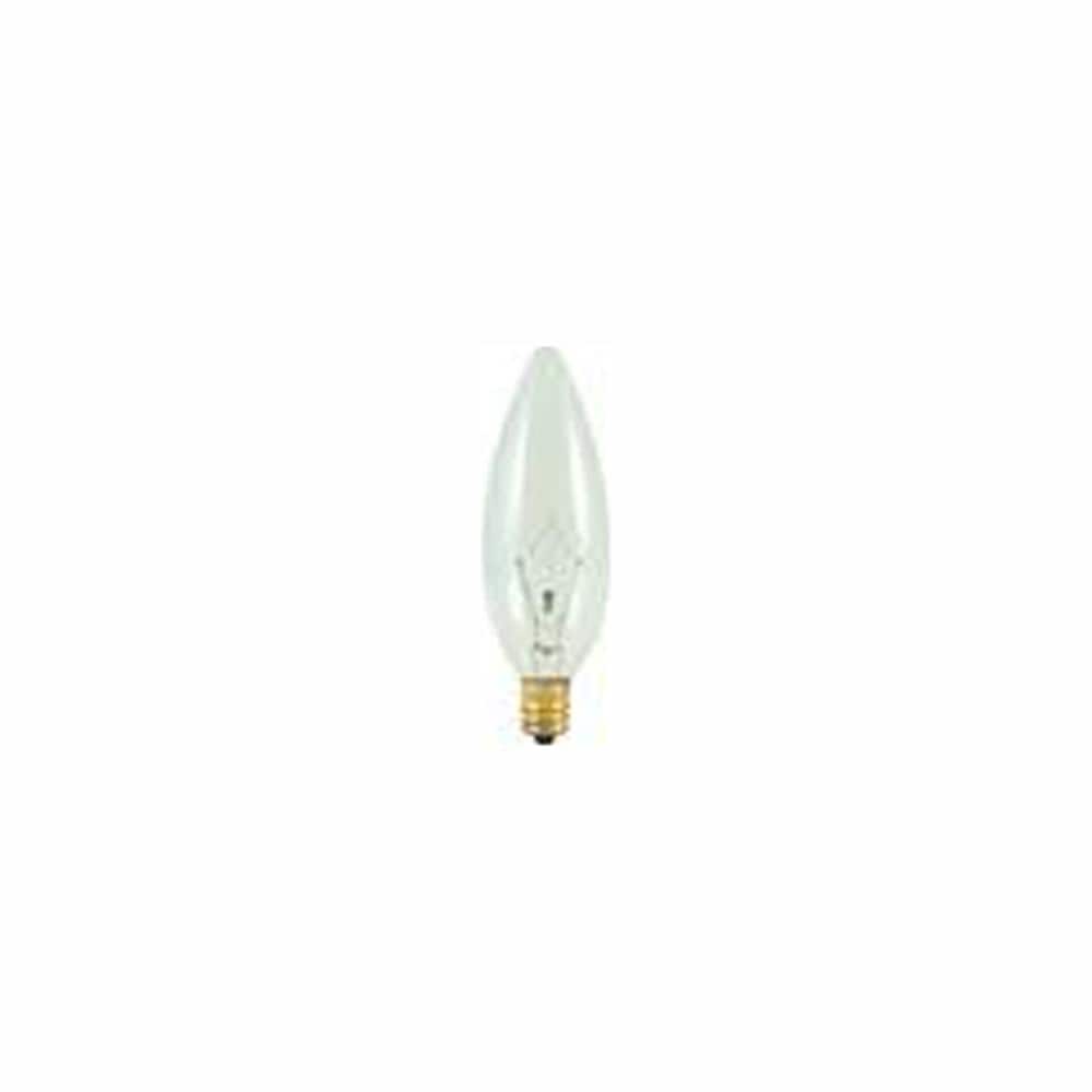 40-Watt Warm White Light B10 (E12) Candelabra Screw Base, Dimmable Clear In