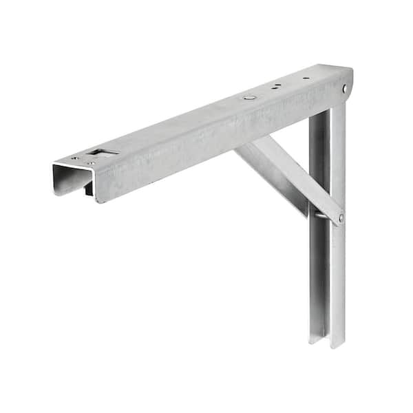 Fold 11.8 Zinc Plated Steel Shelf Bracket