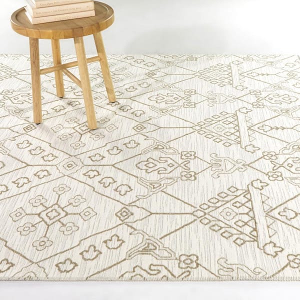 Palgrave Cream 8 ft. x 10 ft. Medallion Area Rug