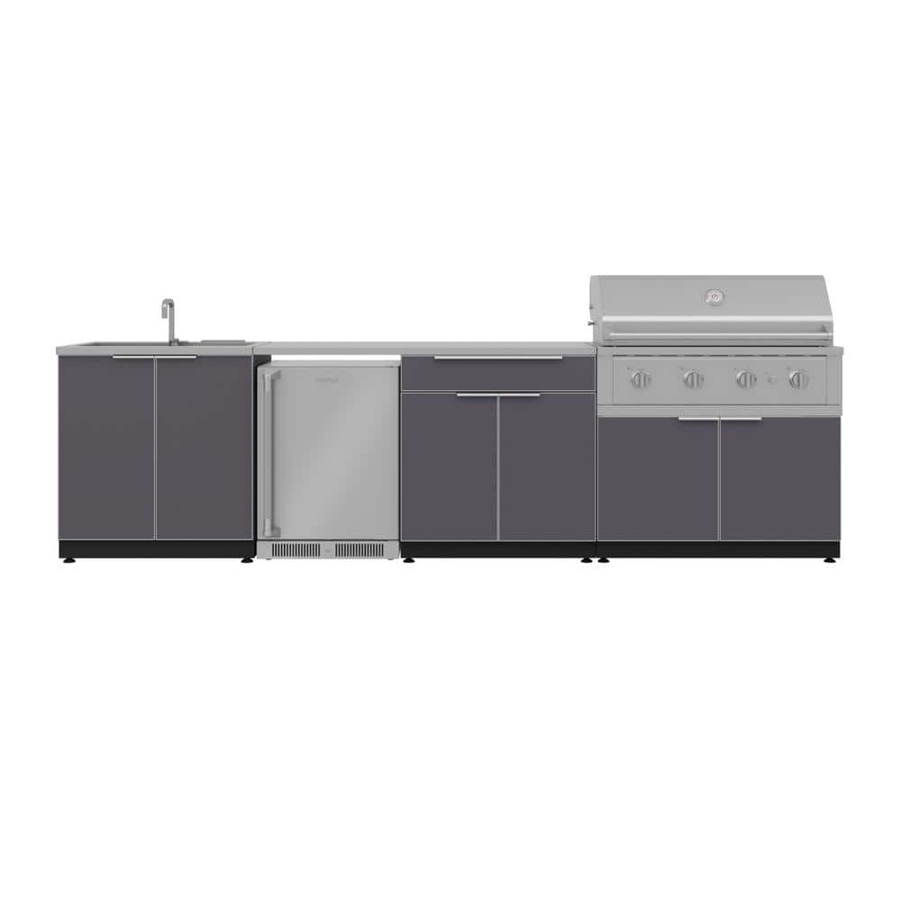 NewAge Products Outdoor Kitchen 4-Burner Natural Gas Grill Island in ...