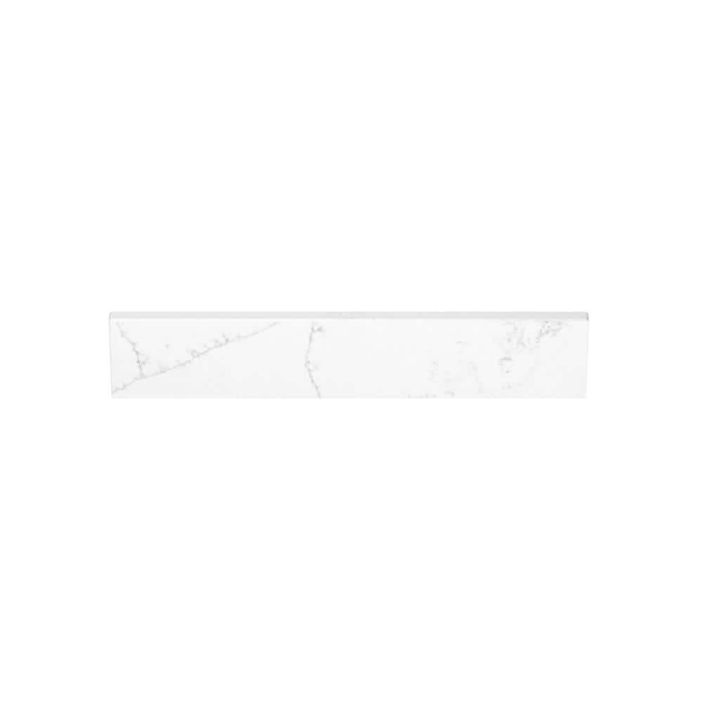 21.14 in. x 4 in. Quartz Bathroom Sidesplash in Carrara White price history on PriceWatchPro
