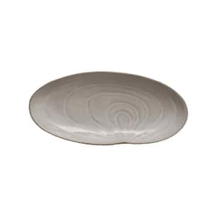 10.25 in. White Stoneware Shell Razor Clam Shape Platter (Set of 8)