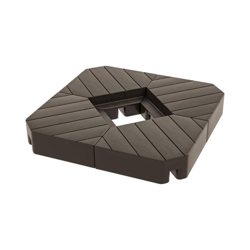 132 lb. Polyethylene Cantilever Patio Umbrella Base with Fillable Weights in Brown price history on PriceWatchPro