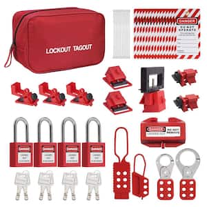 15-Piece Lockout Tagout Kit with Loto Tags, Locking Hasps, Safety ...