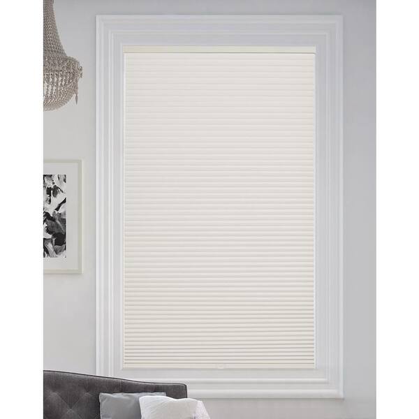 BlindsAvenue White Dove Cordless Blackout Cellular Honeycomb Shade, 9/16 in. Single Cell, 27.5 in. W x 72 in. H