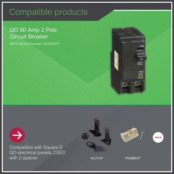 Square D QO 90 Amp 2-Pole Circuit Breaker