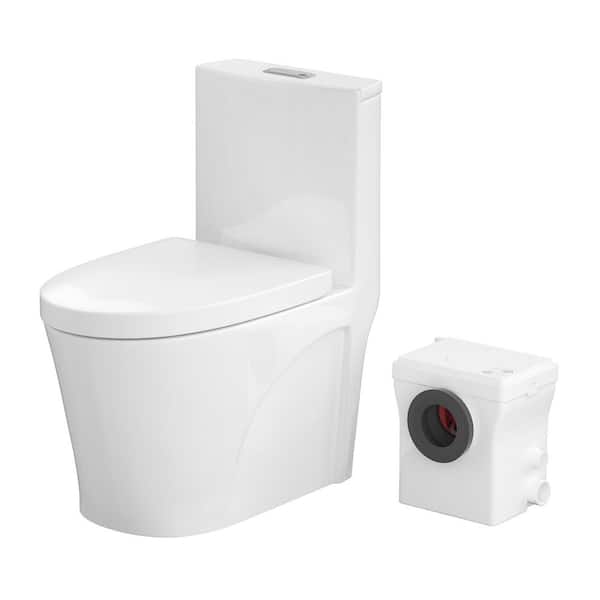 Findepot 1-Piece 1.0/1.6 GPF Dual Flush Elongated in Toilet