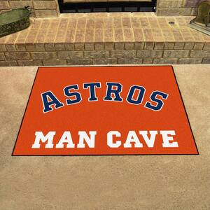 Houston Astros Man Cave Orange 3 ft. x 3.5 ft. All-Star Area Rug