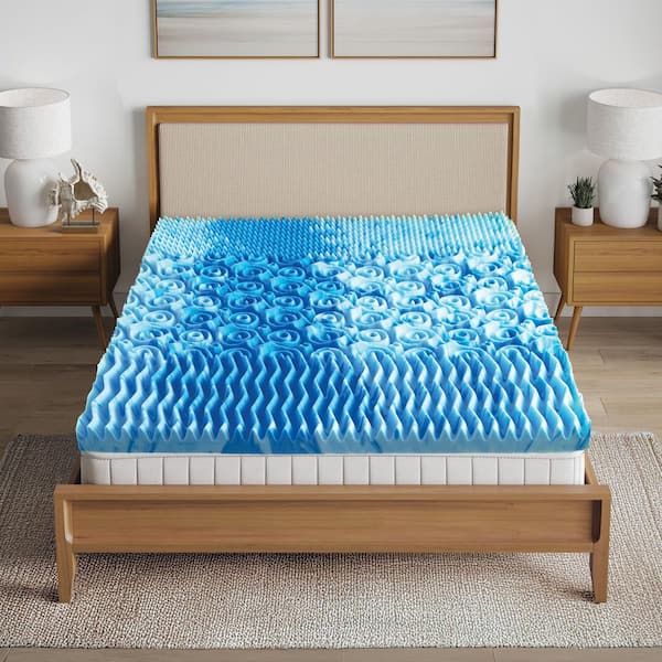 Boyd Sleep 3 in. Full Cooling Gel 7-Zone Memory Foam Mattress Topper, Medium Plush Support