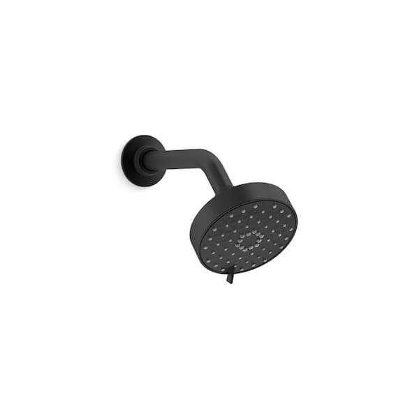 Kohler Awaken G110 Duschkopf – Mattschwarz, 3 Sprüharten, 2,5 L/min, Mit MasterClean Oberfläche