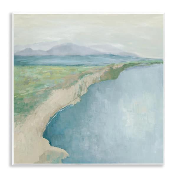 Stupell Industries Curving Shoreline Landscape by Jacob Q Unframed Coastal Graphic Art Print 12 in. x 12 in.