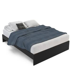 Madison Black Wood Frame Queen Size Platform Bed with Headboard