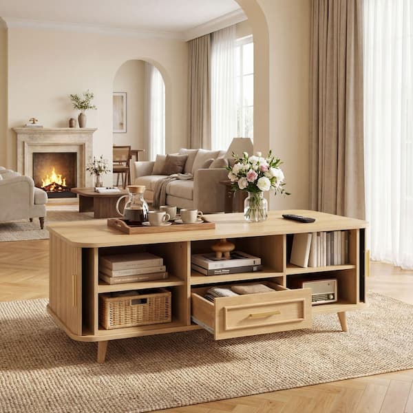 CHRISTOPHER KNIGHT HOME Beck Mid-Century Modern 47.24 in. Natural