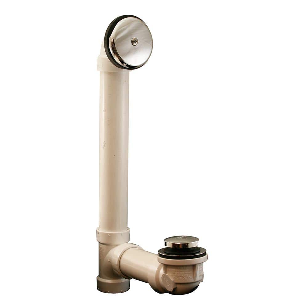 Toe Touch White Plastic Tubular 1-Hole Bath Waste and Overflow Tub Drain Full Kit, Chrome price history on PriceWatchPro