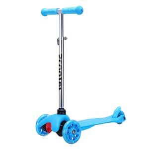 Kids Scooter - 4 Adjustable Height, Extra-Wide Deck with Brake and 3 PU Flashing Wheels, Over 3 Years Old
