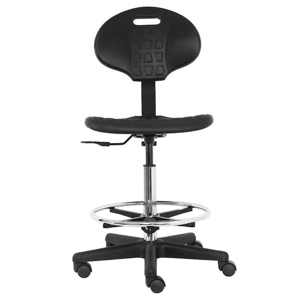 20” HD Adjustable Footring and Nylon Base 450 lb Capacity 22-32 Height Adjustment BenchPro Deluxe Urethane Chair with Large Back and Seat 