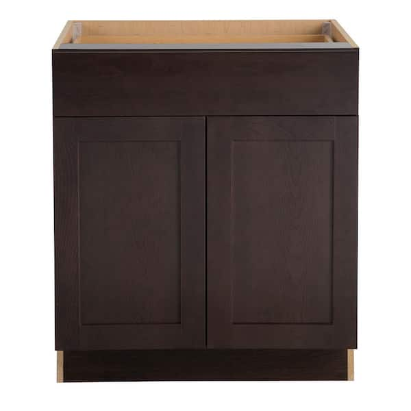 Hampton Bay Edson Shaker Assembled 30x34.5x24.5 In. Base Cabinet With ...