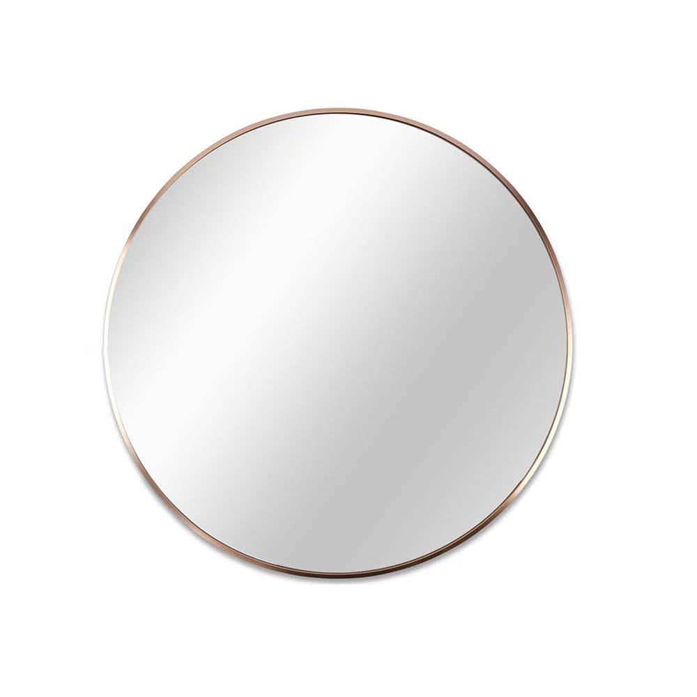 32 in. W x 32 in. H Round Metal Framed Wall Bathroom Vanity Mirror in Gold