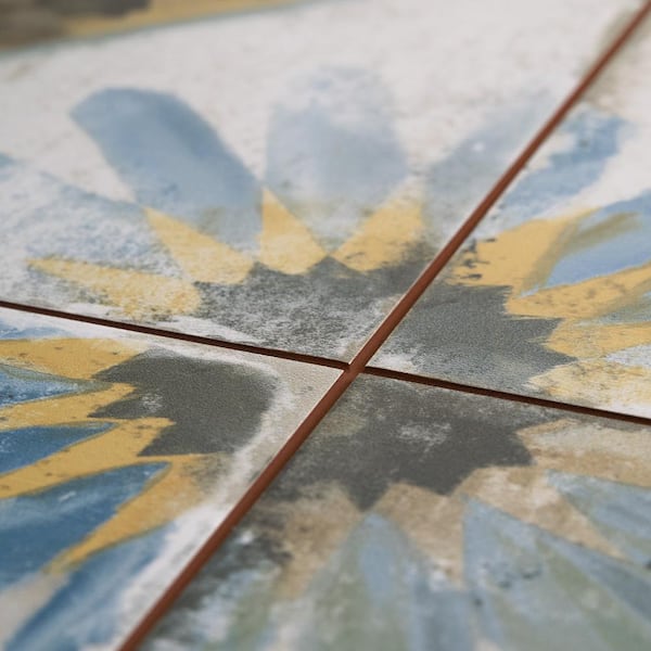 Merola Tile Kings Marrakech Blue 9 in. x 9 in. Ceramic Floor and