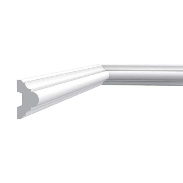 ORAC DECOR 1-1/8 in. D x 2 in. W x 78-3/4 in. L . Primed White Plain Polyurethane Panel Moulding (2-Pack)