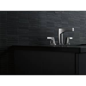 Zura 8 in. Widespread 2-Handle Bathroom Faucet with Metal Drain Assembly in Stainless