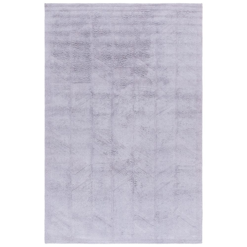 Easy Care Lilac 6 ft. x 9 ft. Machine Washable High-Low Geometric Solid Area Rug price history on PriceWatchPro