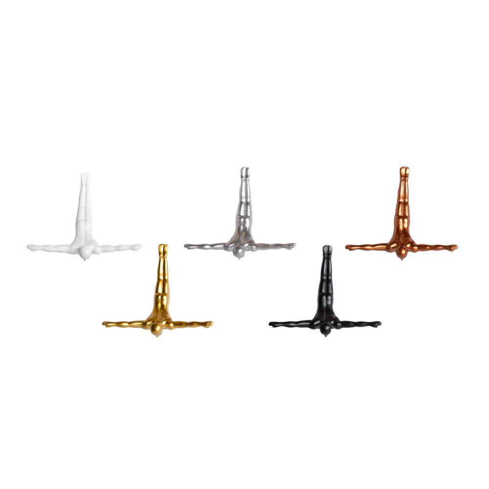 Black, Silver, White, Gold, Bronze Wall Diver (5 pack)