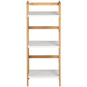 L5-Tier Ladder Shelf – Leaning Book Case – Bookshelf for Bedroom, Living  Room, or Kitchen Shelving – Home Décor by Lavish Home (Oak) 