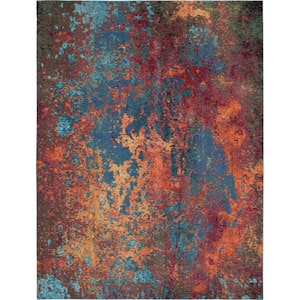 Celestial Atlantic 10 ft. x 14 ft. Abstract Contemporary Area Rug