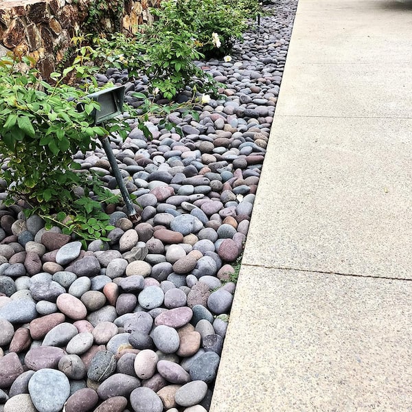 Premium Pebbles for Garden and Landscape Design 2 Inch Mexican Beach Pebbles Hand-Picked 40 Pounds of Smooth Unpolished Stones Mixed 1 Inch 