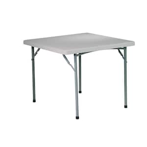 36 in. W x 36 in. D Gray Resin Plastic Folding Table