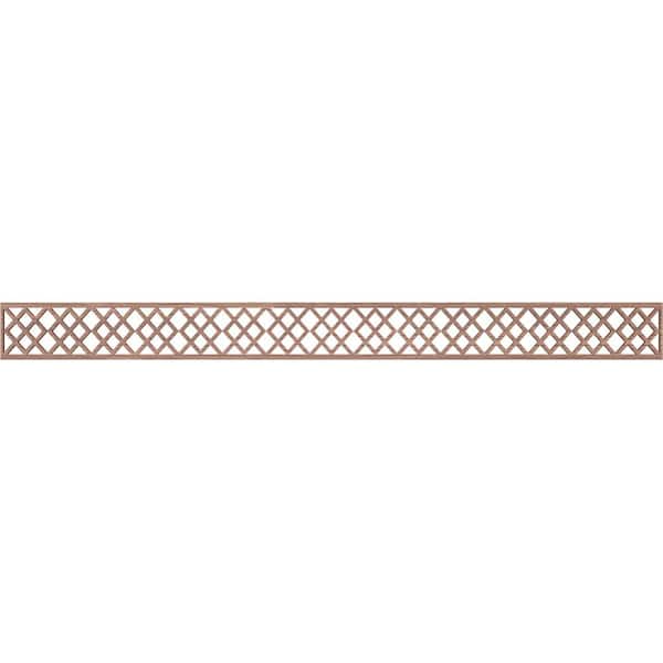 Ekena Millwork Hadley Fretwork 0.25 in. D x 46.375 in. W x 4 in. L Walnut Wood Panel Moulding