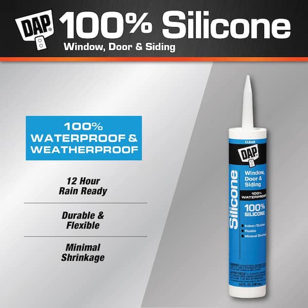 Silicone 9.8 oz. Clear Exterior/Interior Window, Door and Siding Sealant (12-Pack)