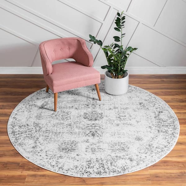 Sofia Casino Gray 6 ft. x 6 ft. Area Rug